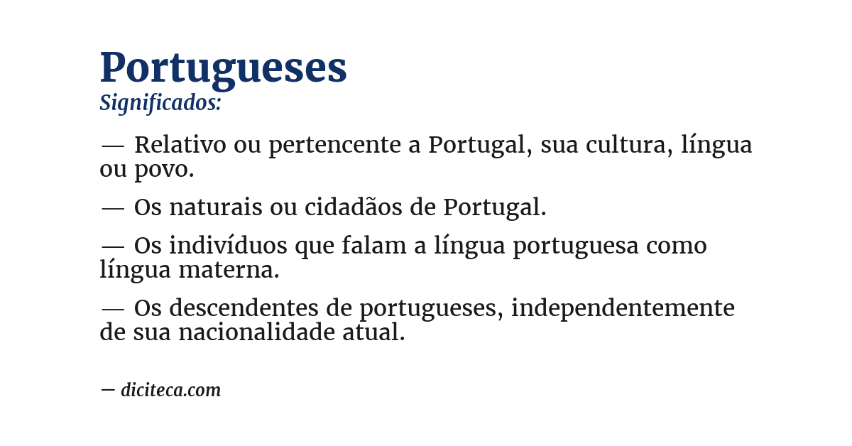 Significado de portugueses