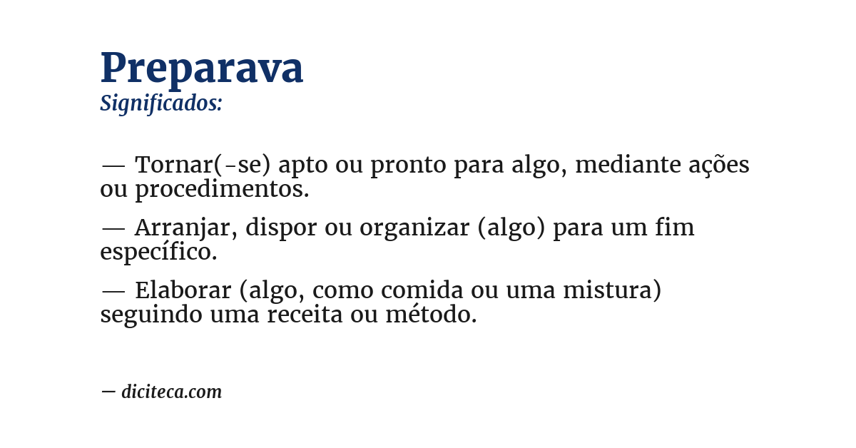 Significado de preparava