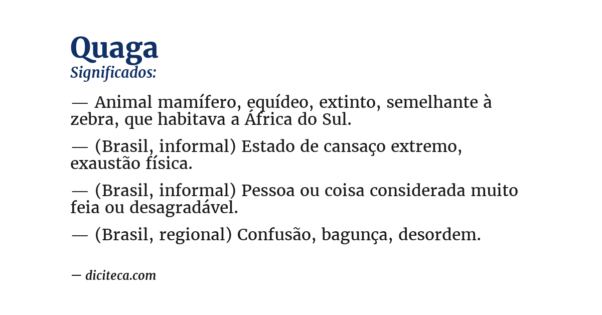 Significado de quaga