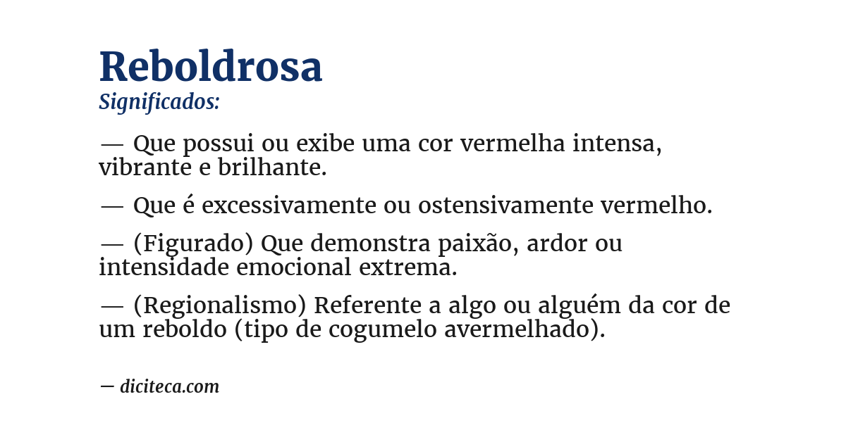Significado de reboldrosa