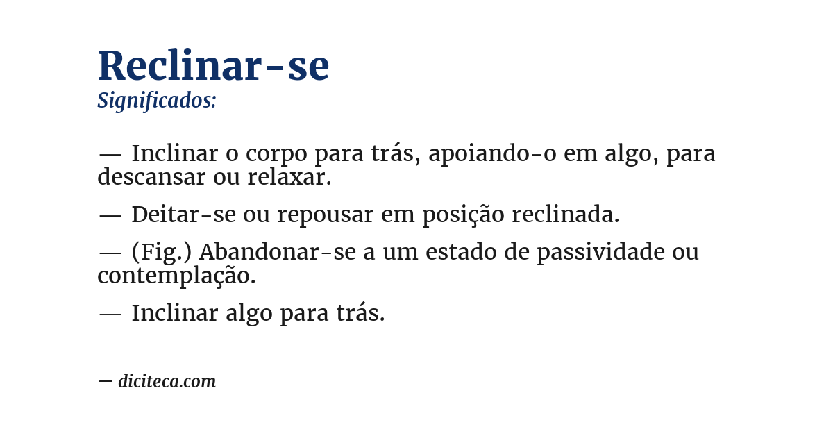 Significado de reclinar-se