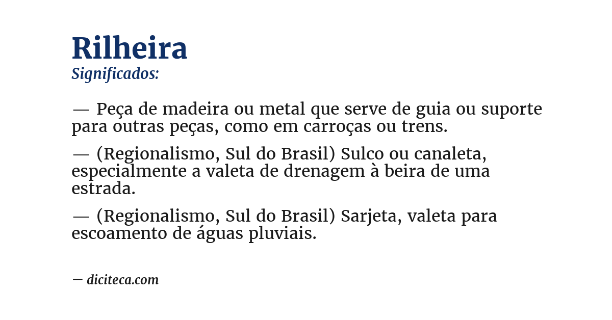 Significado de rilheira