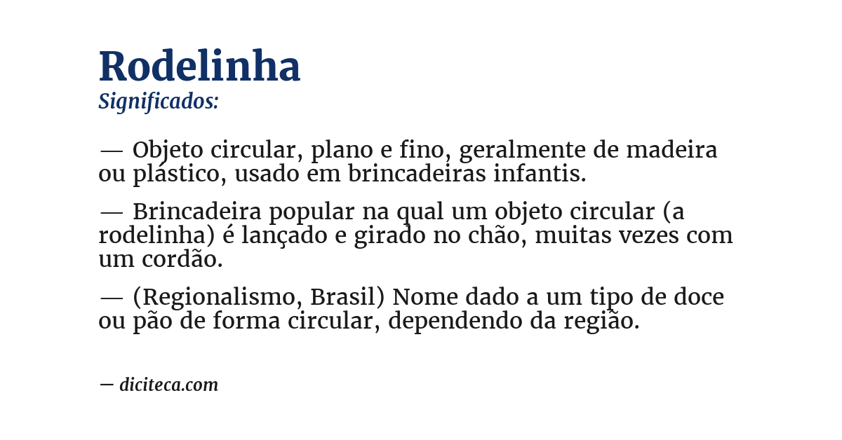 Significado de rodelinha