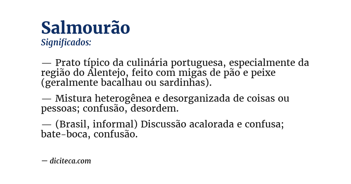 Significado de salmourão