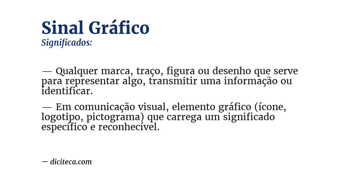 Significado de sinal gráfico