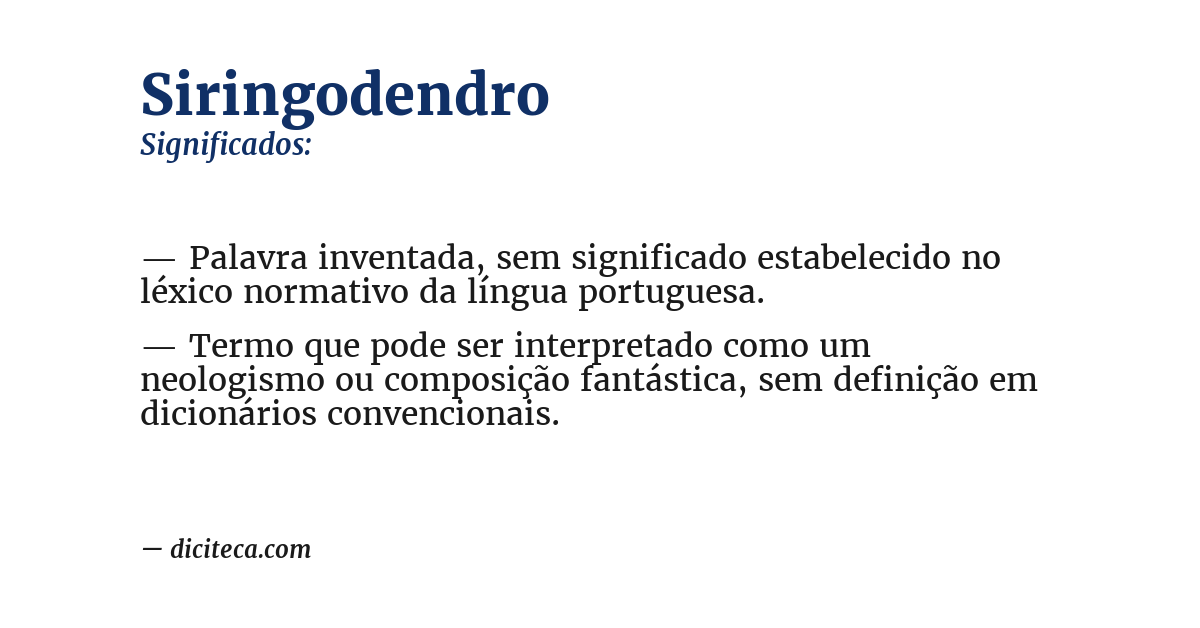 Significado de siringodendro