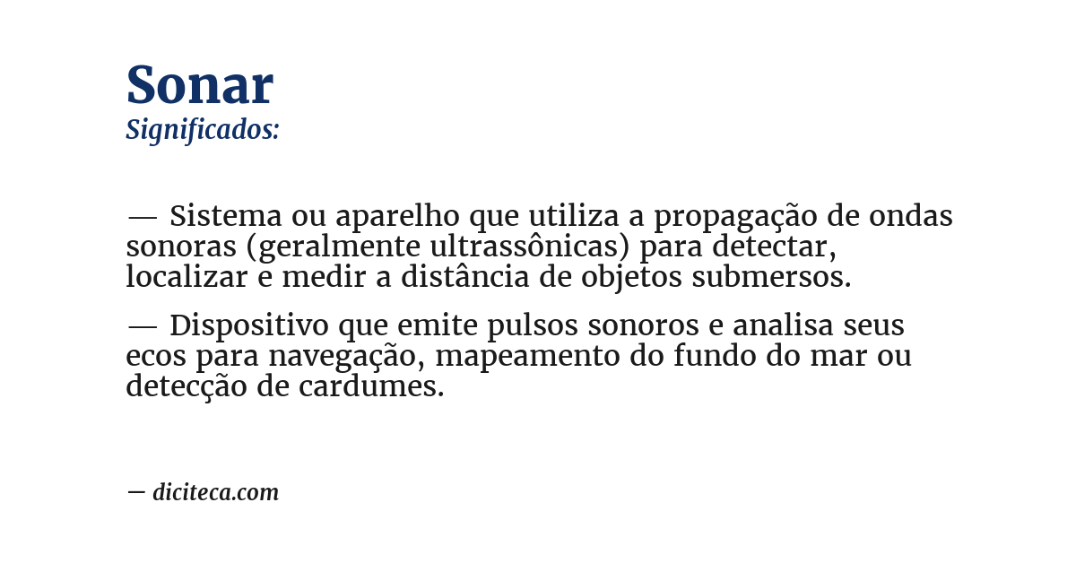 Significado de sonar