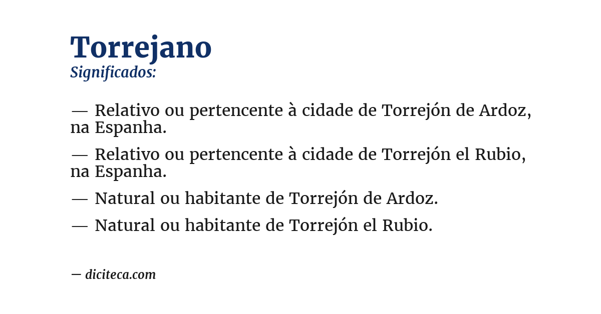 Significado de torrejano