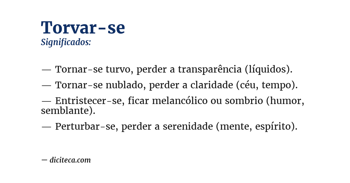 Significado de torvar-se
