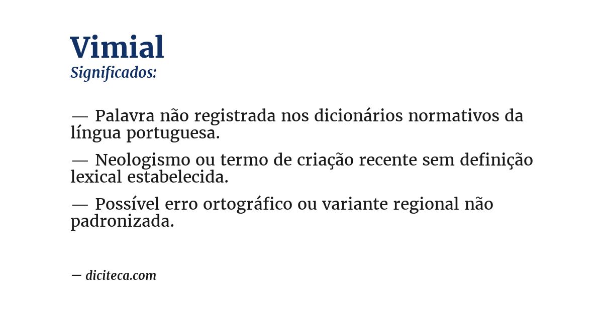 Significado de vimial