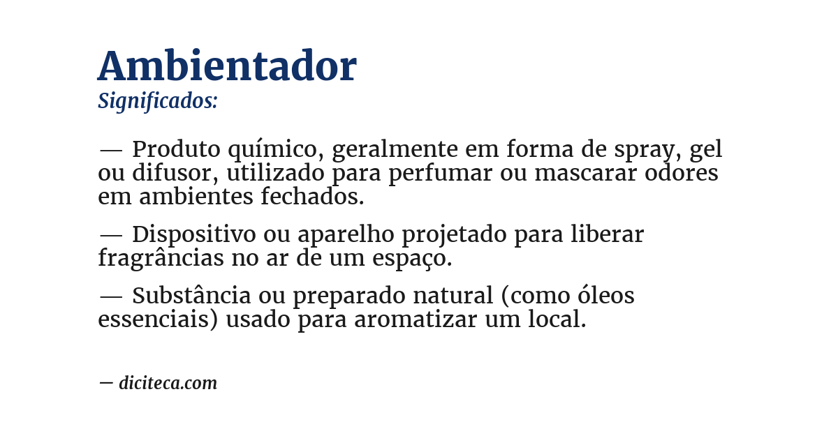 Significado de ambientador