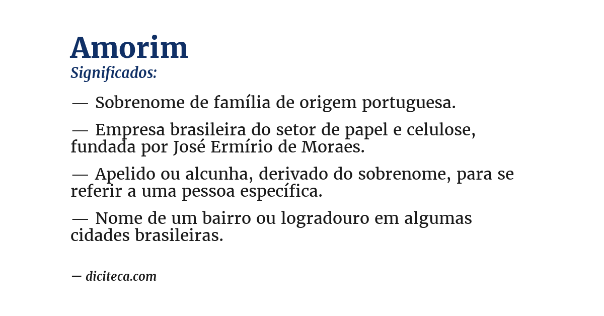Significado de amorim