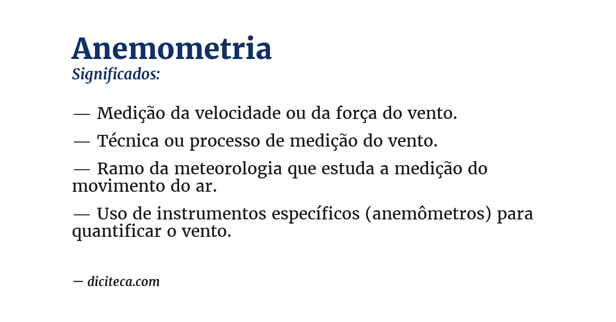 Significado de anemometria