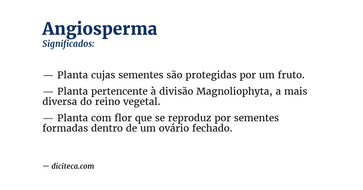 Significado de angiosperma