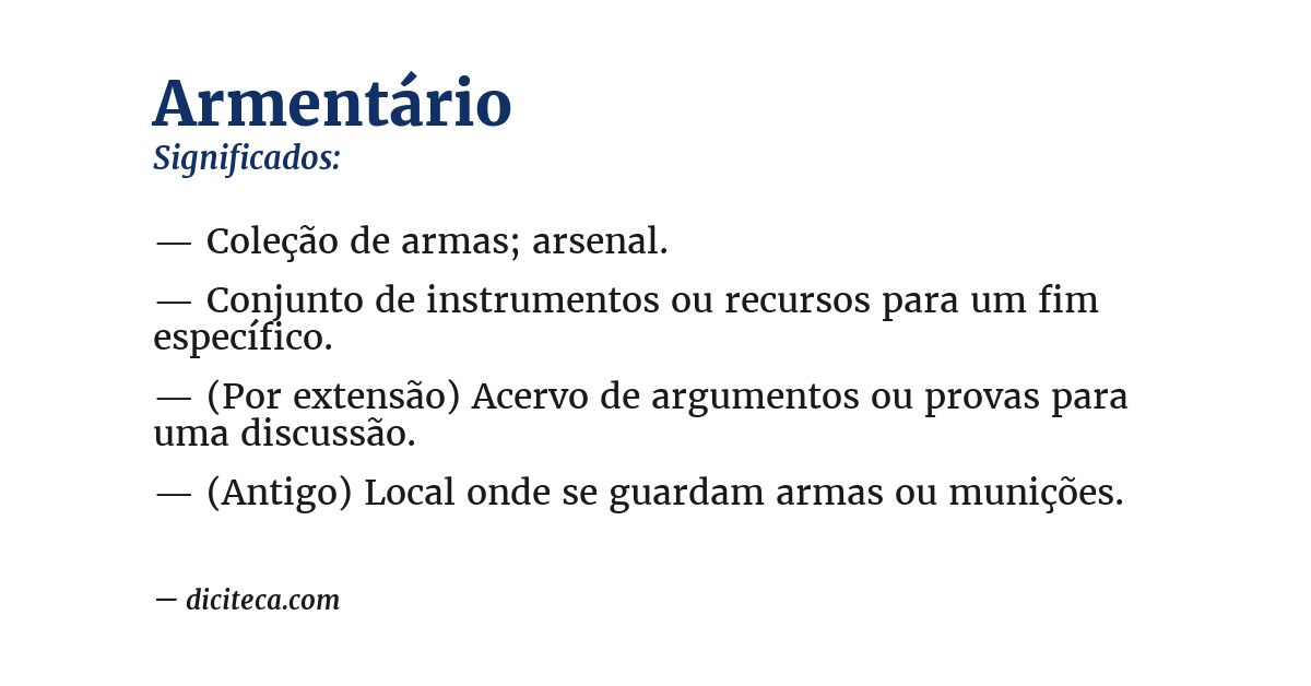 Significado de armentário