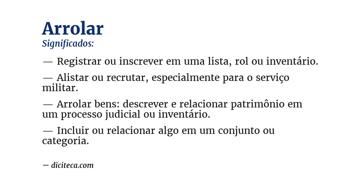 Significado de arrolar