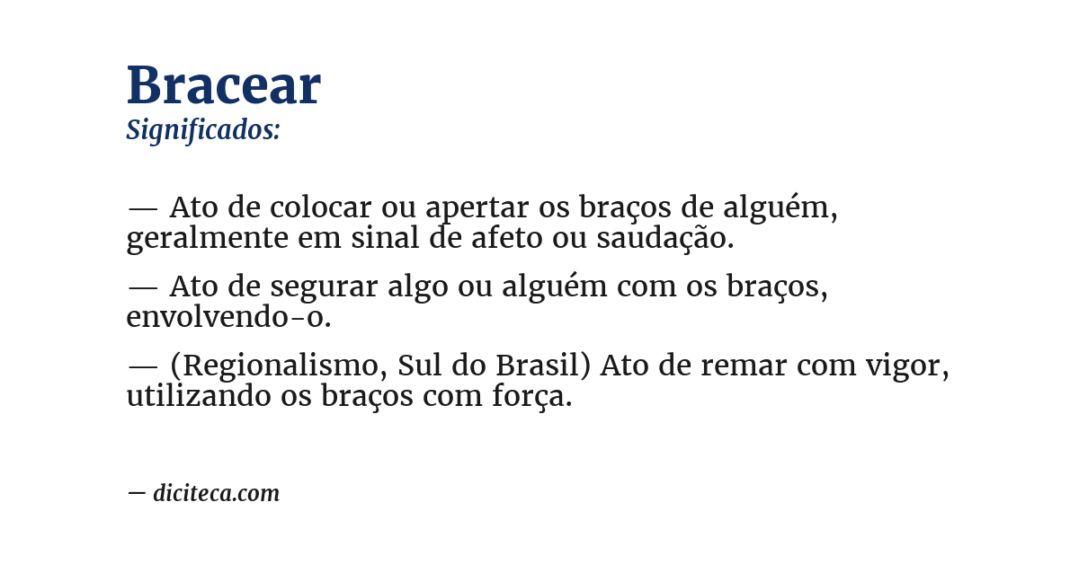 Significado de bracear