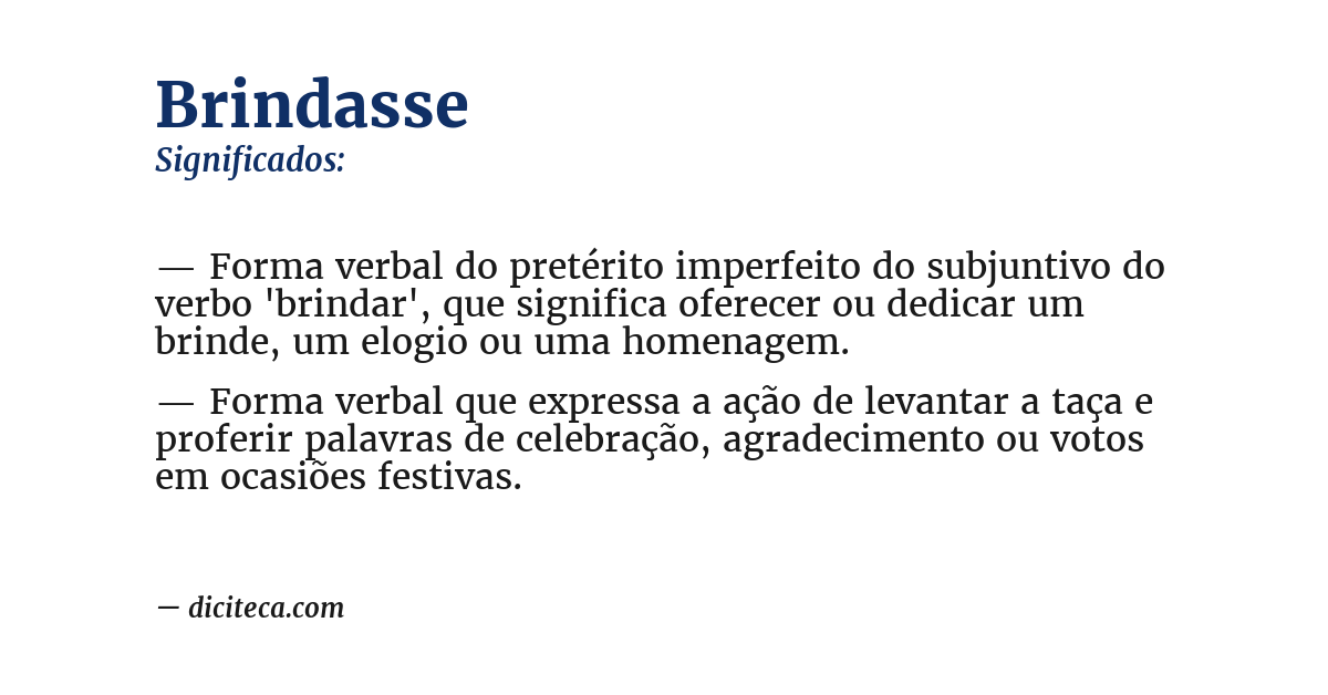 Significado de brindasse