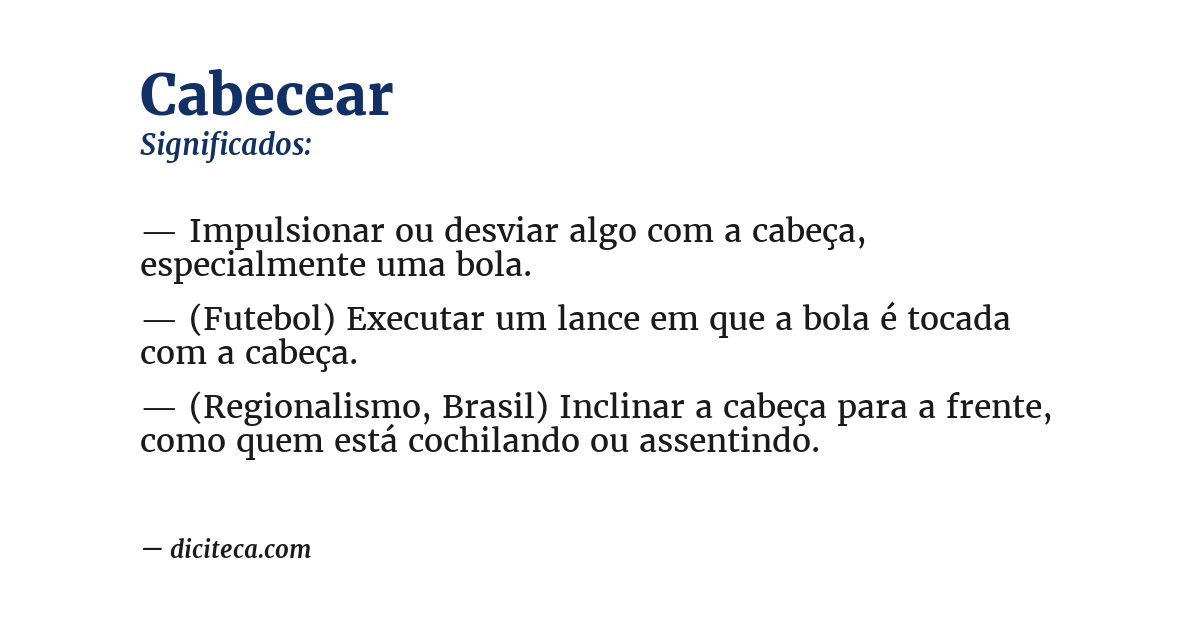Significado de cabecear
