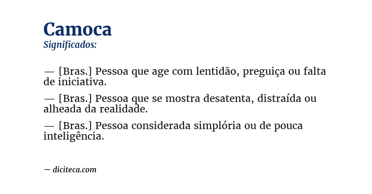 Significado de camoca