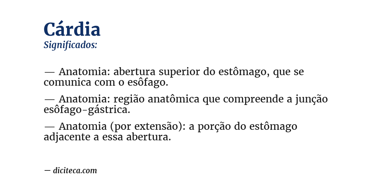 Significado de cárdia