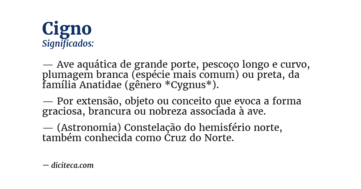 Significado de cigno