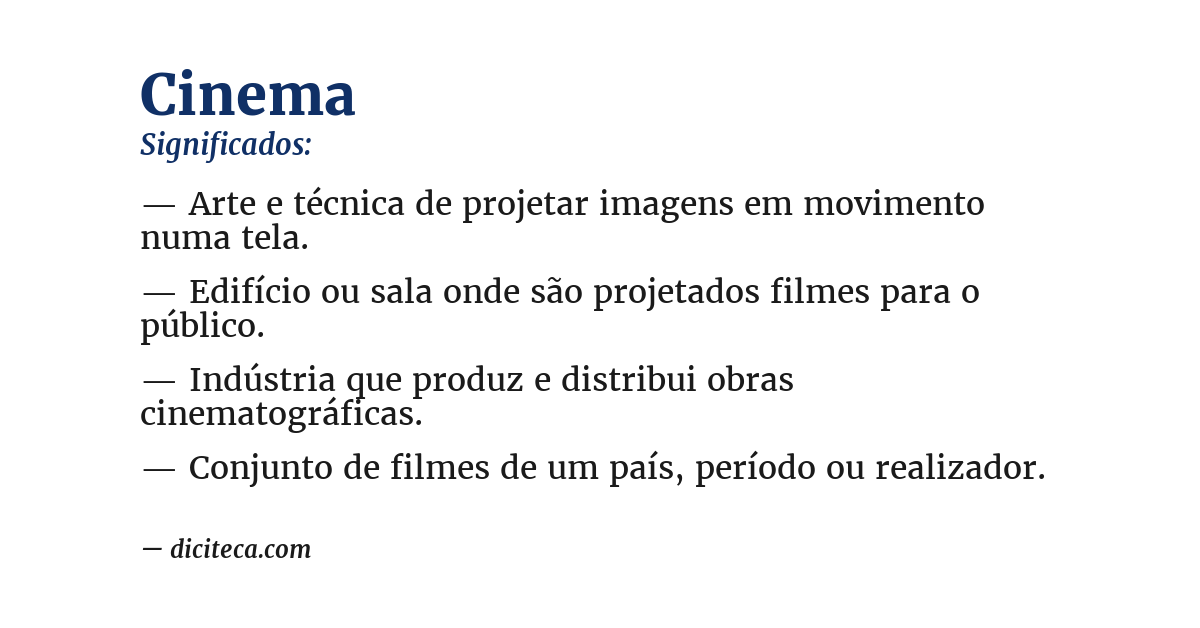 Significado de cinema
