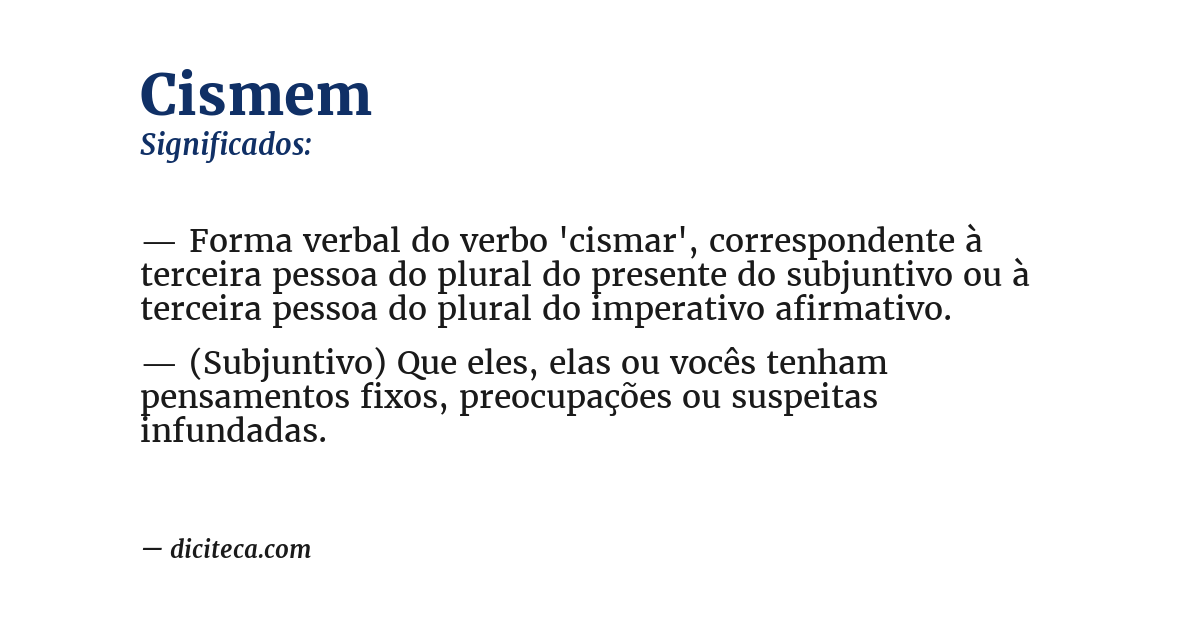 Significado de cismem
