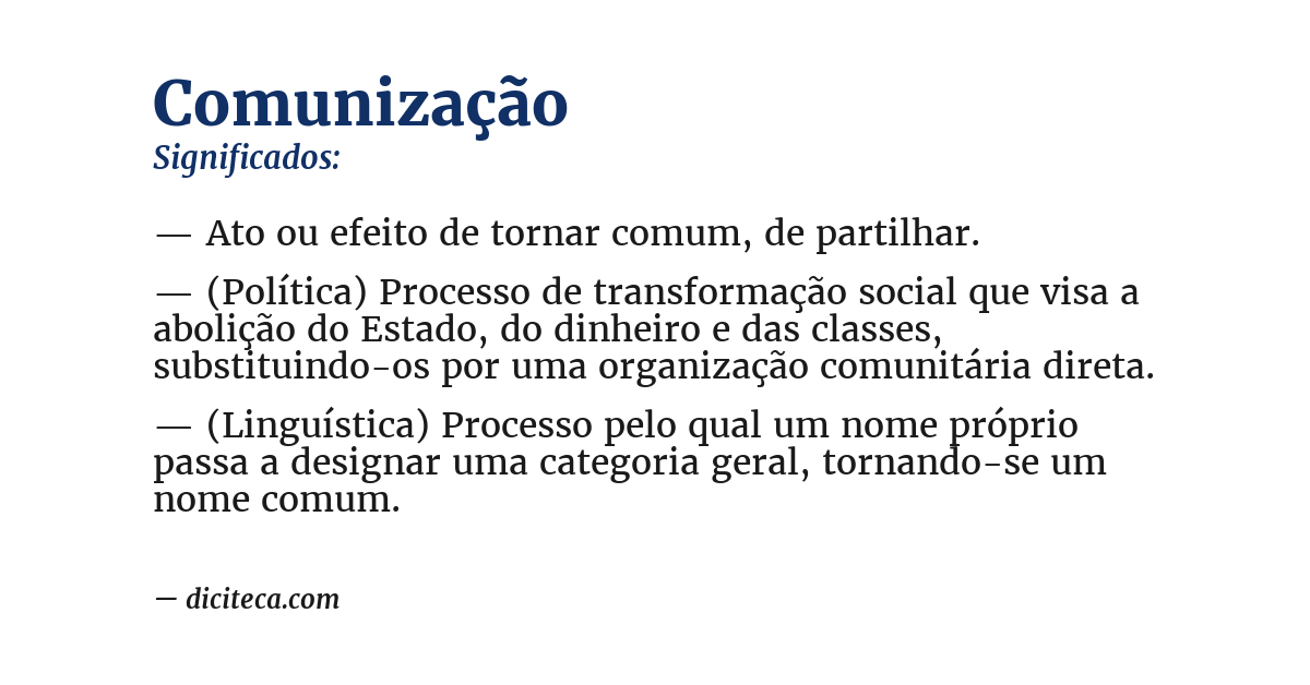 Significado de comunização