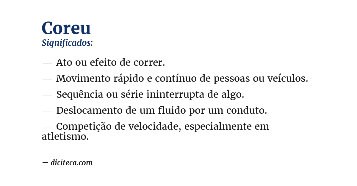 Significado de coreu