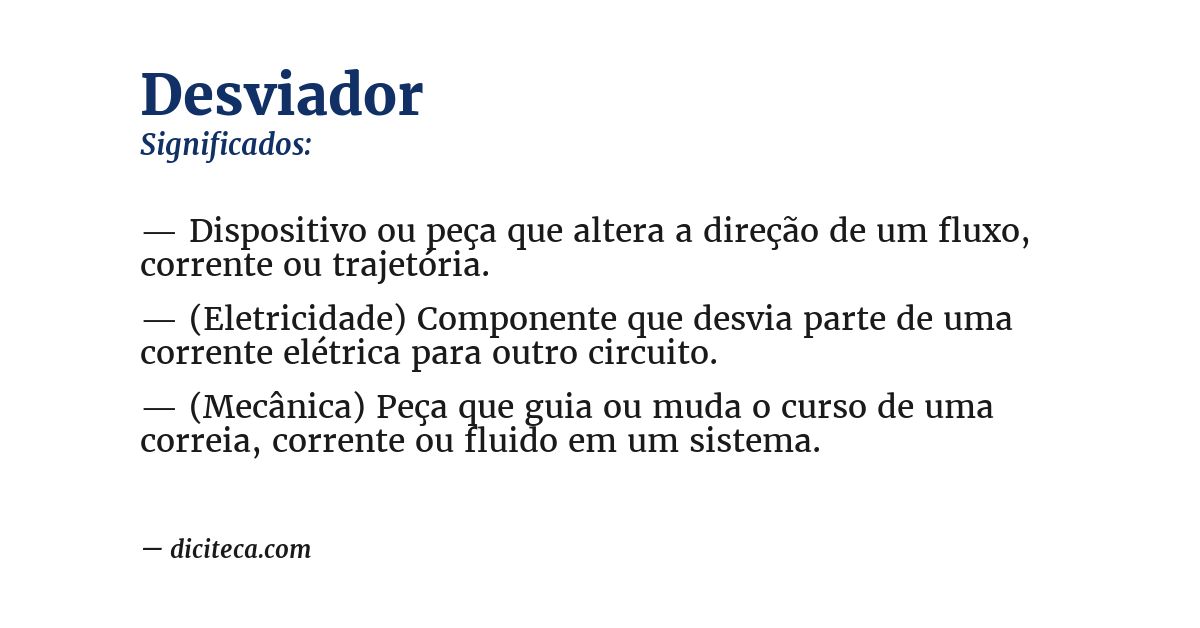 Significado de desviador
