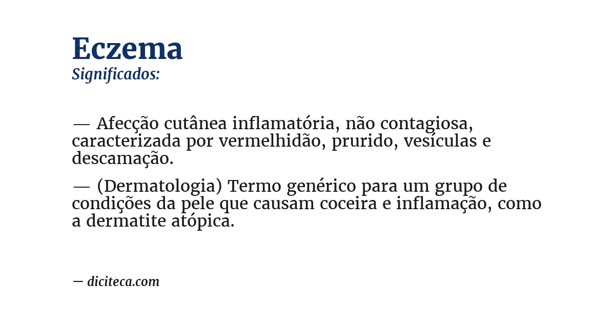 Significado de eczema