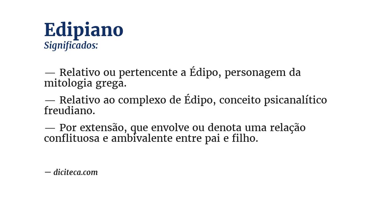 Significado de edipiano