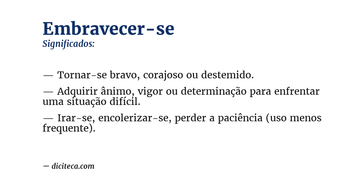 Significado de embravecer-se