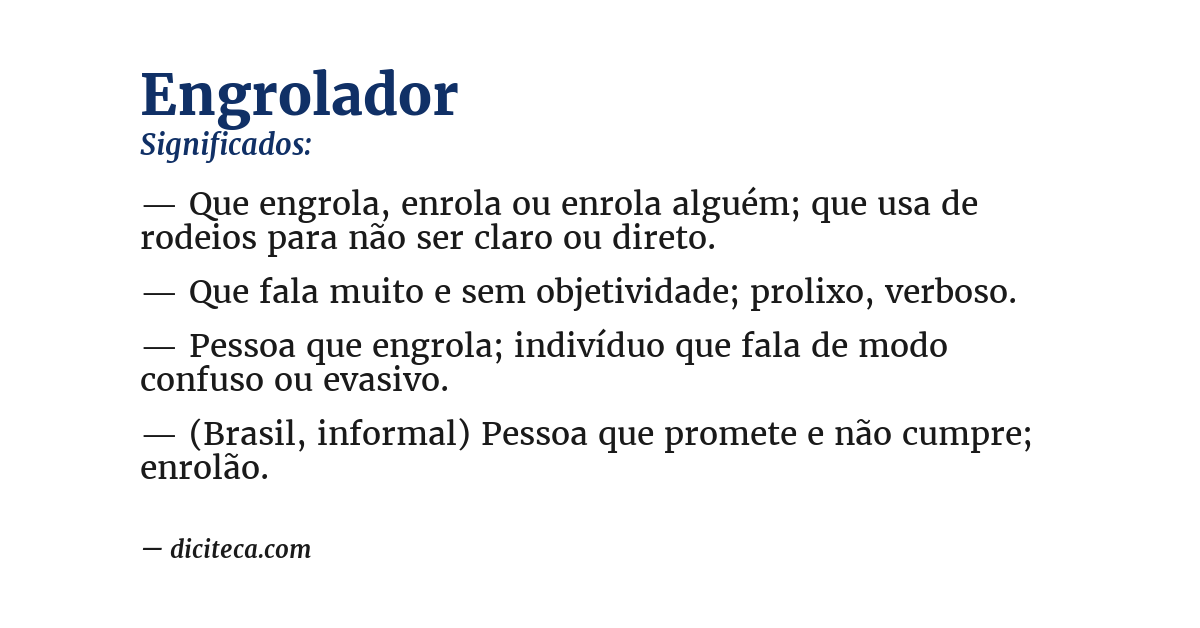 Significado de engrolador