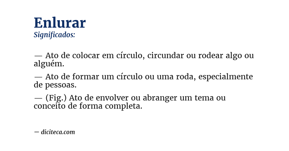 Significado de enlurar