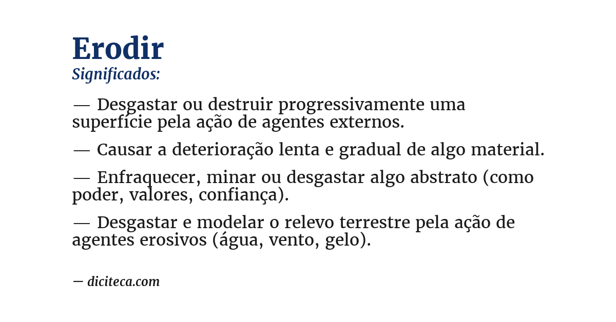 Significado de erodir