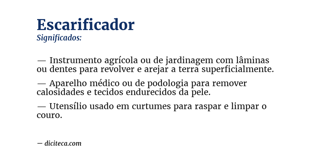 Significado de escarificador