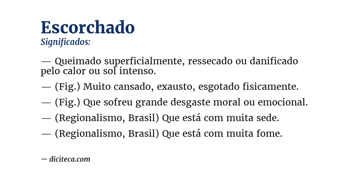 Significado de escorchado