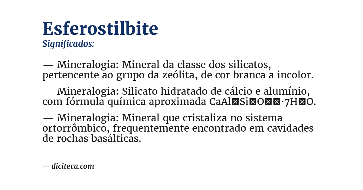 Significado de esferostilbite