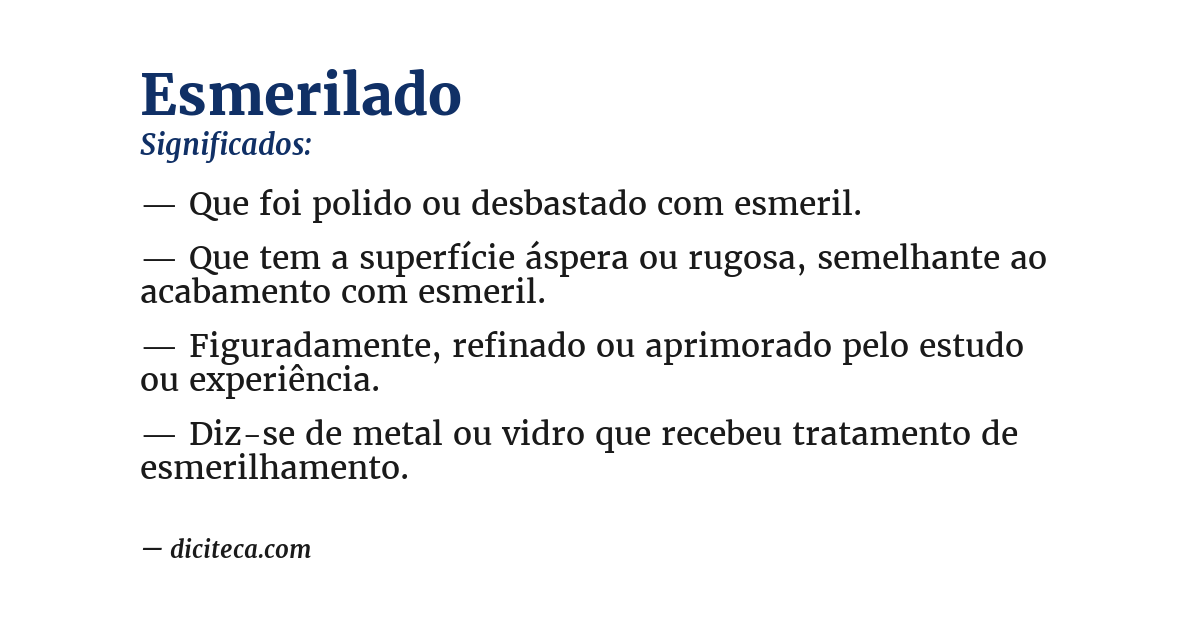 Significado de esmerilado