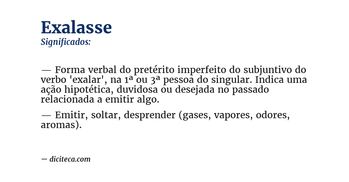 Significado de exalasse