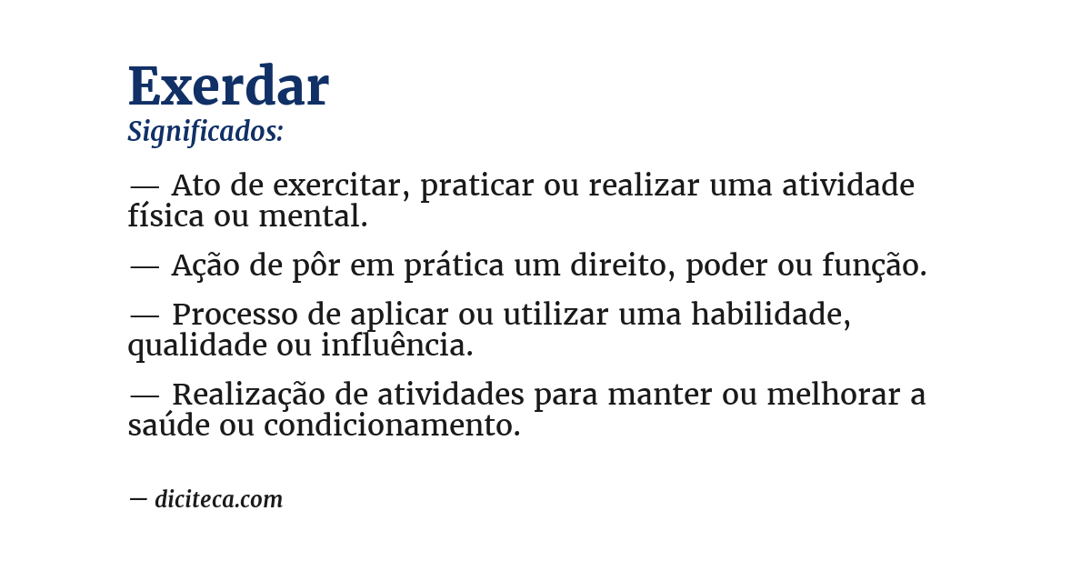 Significado de exerdar