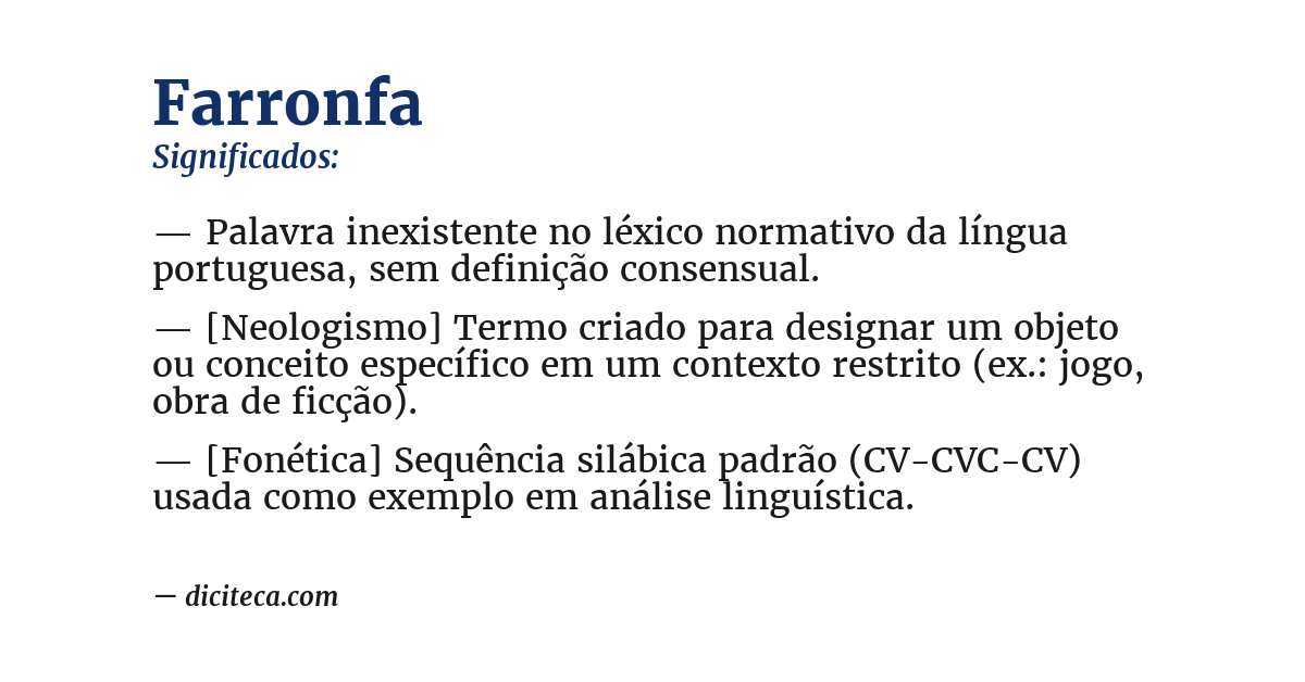 Significado de farronfa