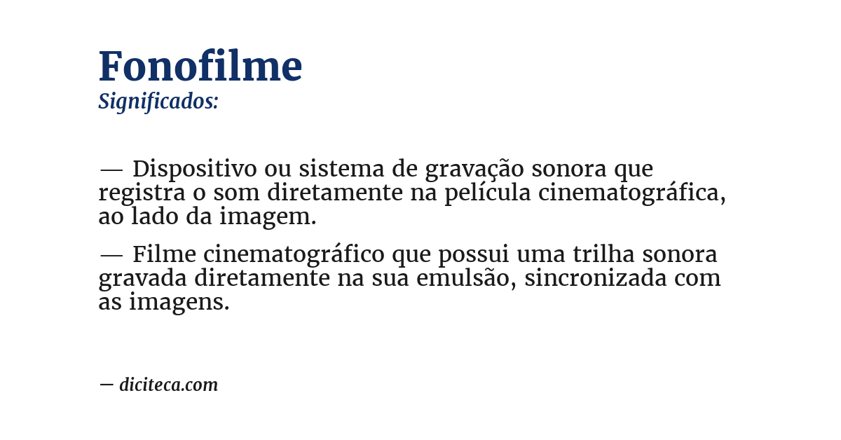 Significado de fonofilme