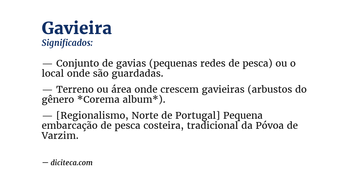 Significado de gavieira