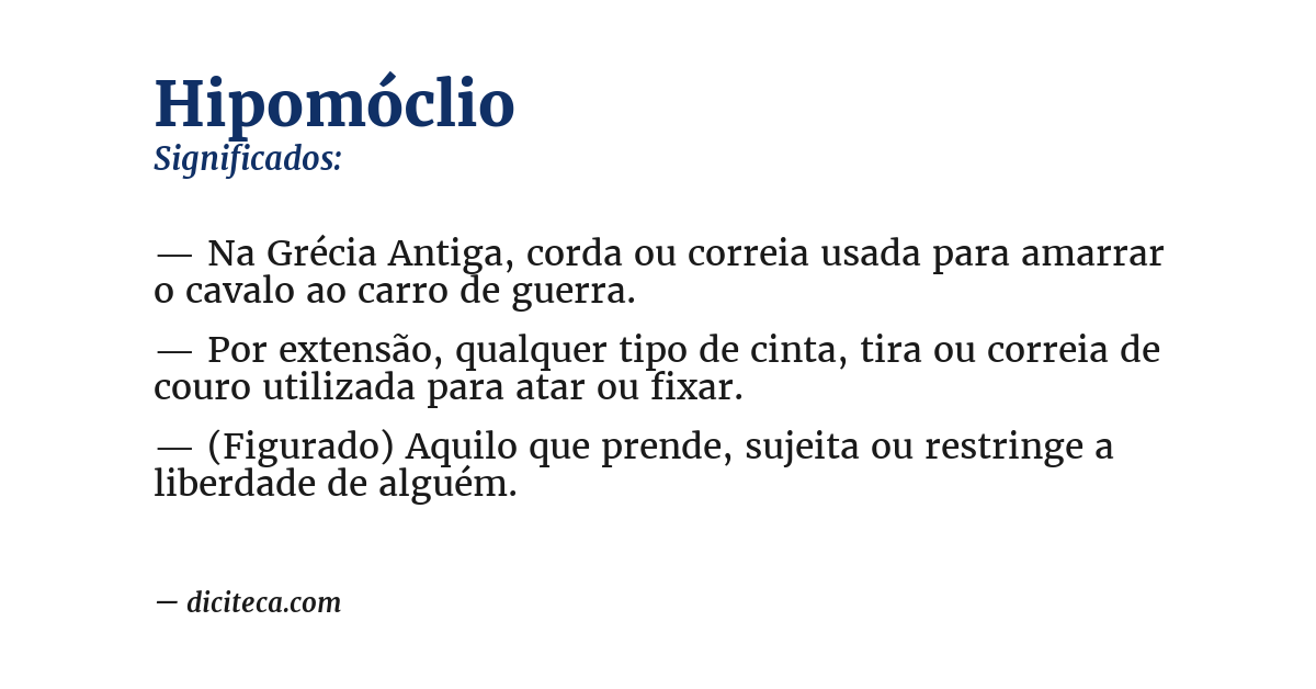 Significado de hipomóclio