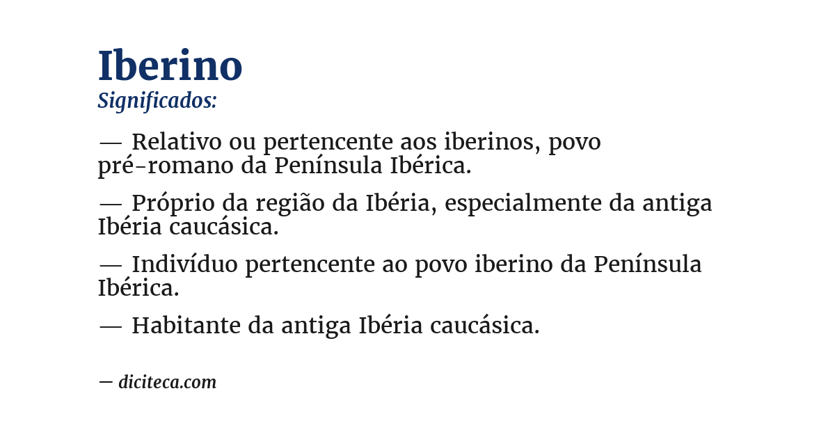 Significado de iberino