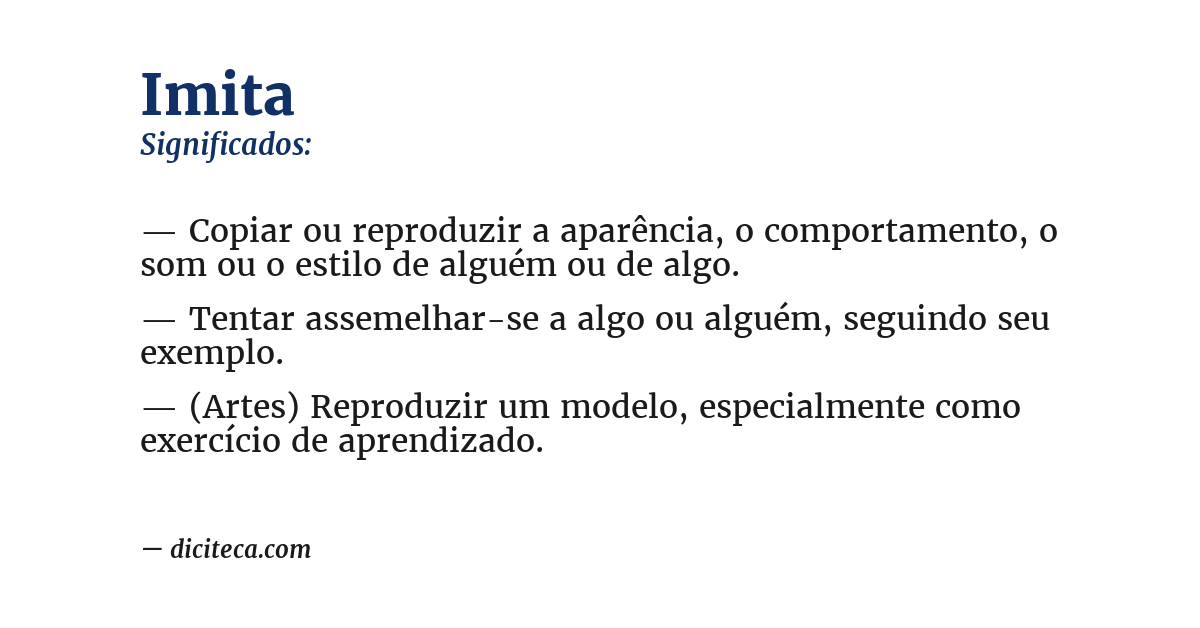 Significado de imita