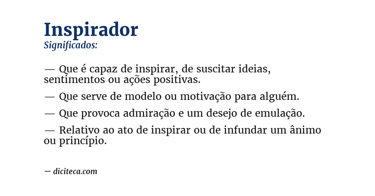 Significado de inspirador